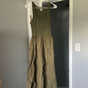 Sundance - Women's Scooped Tank Midi Dress - XSMALL - Olive Green